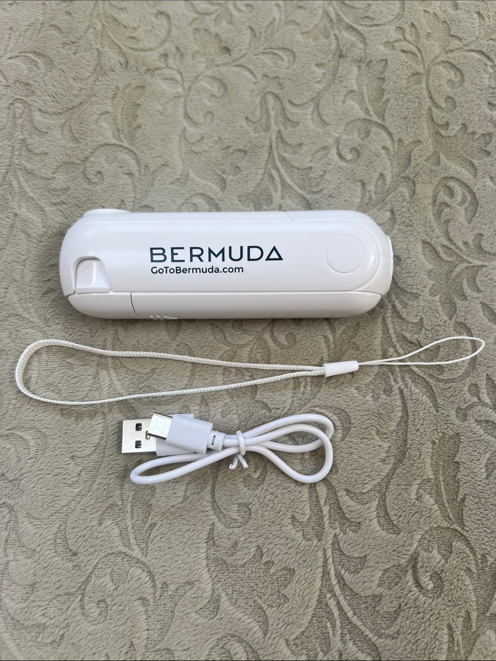 Bermuda 3in1 USB Rechargeable Handheld Fan, Power Bank & Flashlight